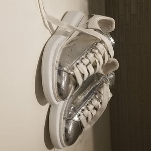 Alexander McQueen oversized wedge sneakers.